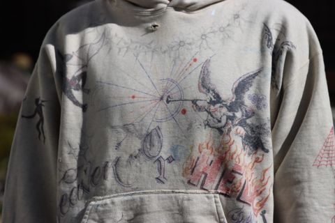 Saint Mxxxxxx × Dr.Wooコラボフーディーstyle.