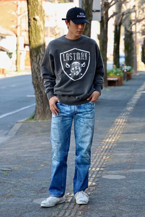 LASTMAN PRINTED CREW NECK"NFL" スタイル