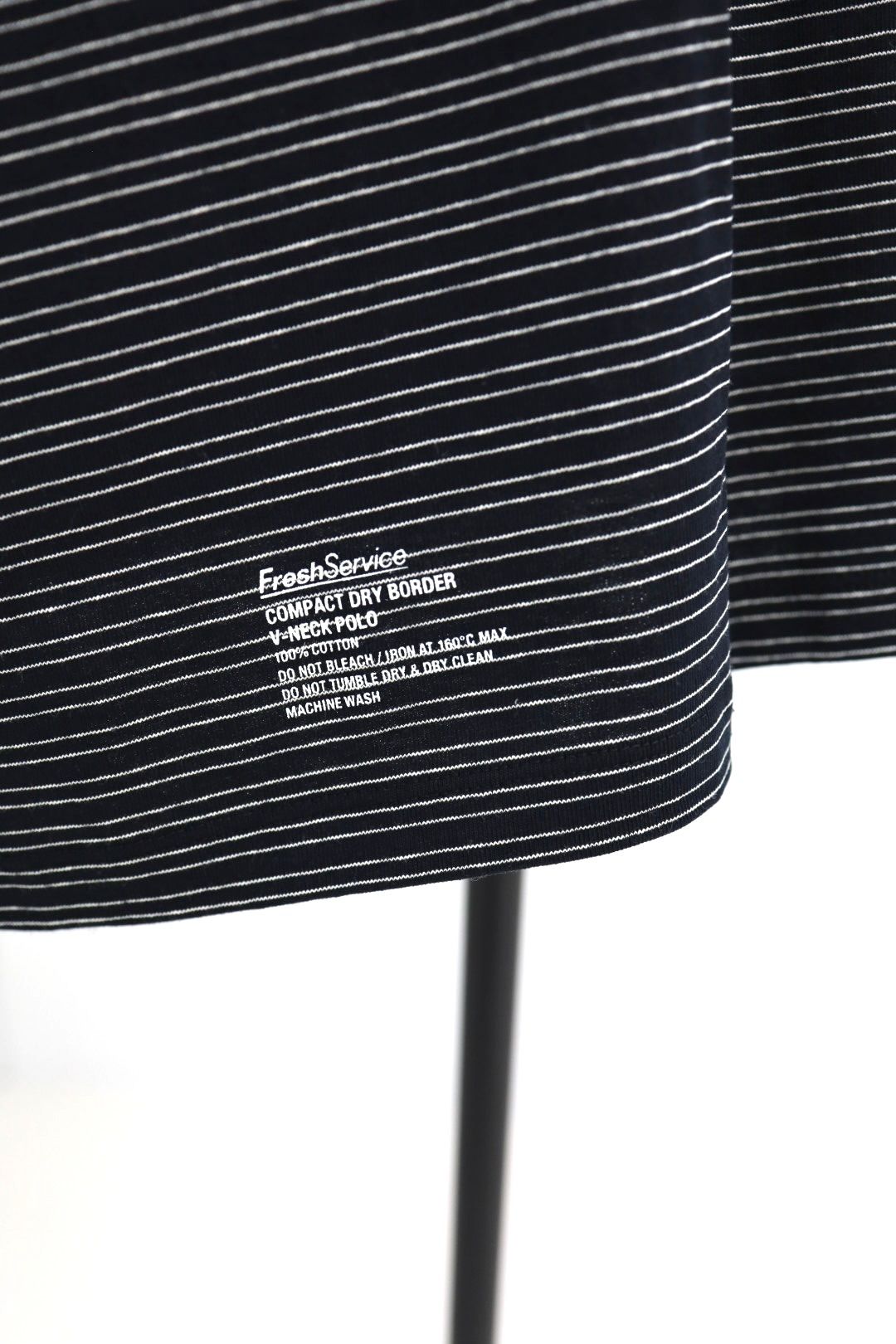 フレッシュサービス COMPACT BORDER V-NECK POLO(FSC262-70120)BLACK☆5月23日(土)発売！
