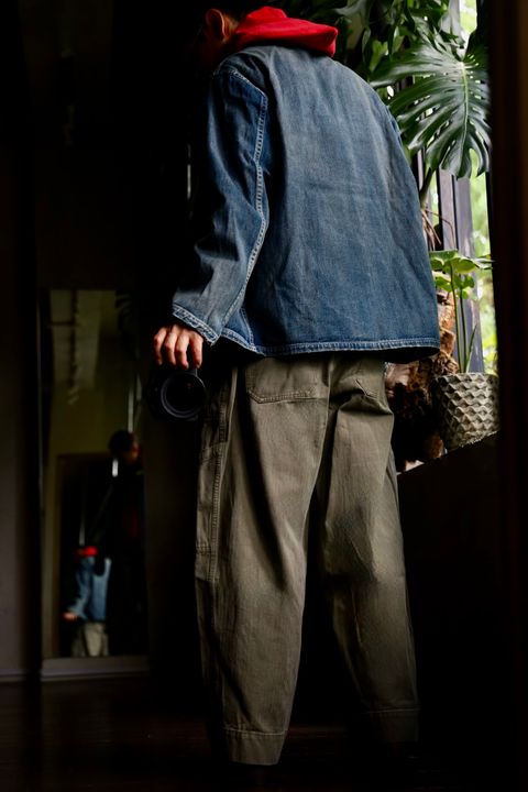 A.PRESSE US Army Vintage Denim Coverallスタイル.2024.8.24.