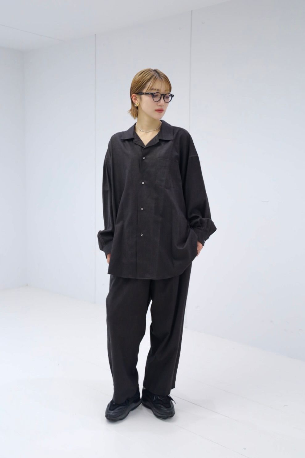 グラフペーパー 25AW SIDOGRAS Cotton Herringbone Flannel Sleeping Pants(GM254-40045)BLACK☆10月25日(土)発売！