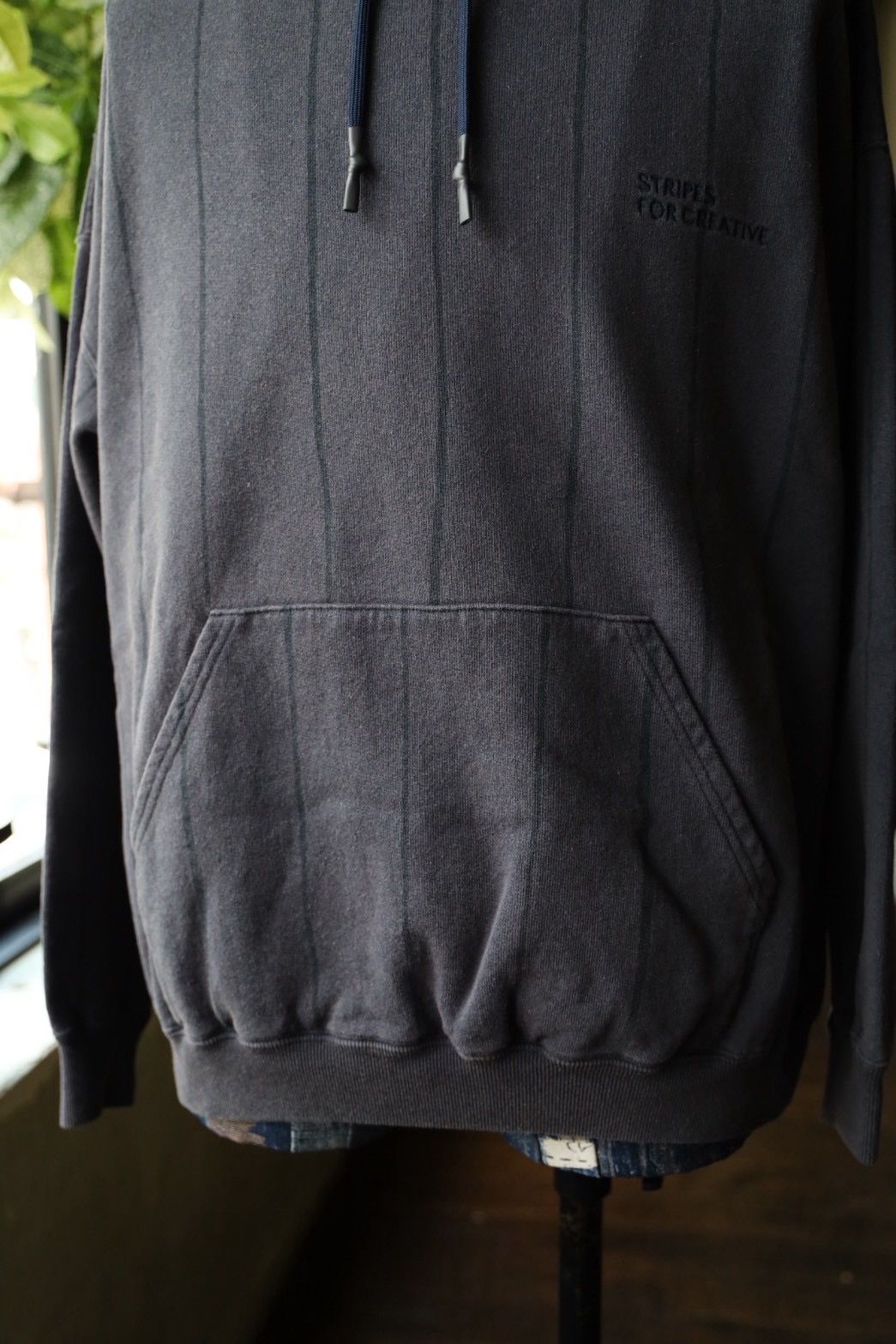 S.F.C 25FW エスエフシー STRIPE HOODY(DISCHARGED)(SFCFW25CS04)Navy☆9月20日(土)発売！