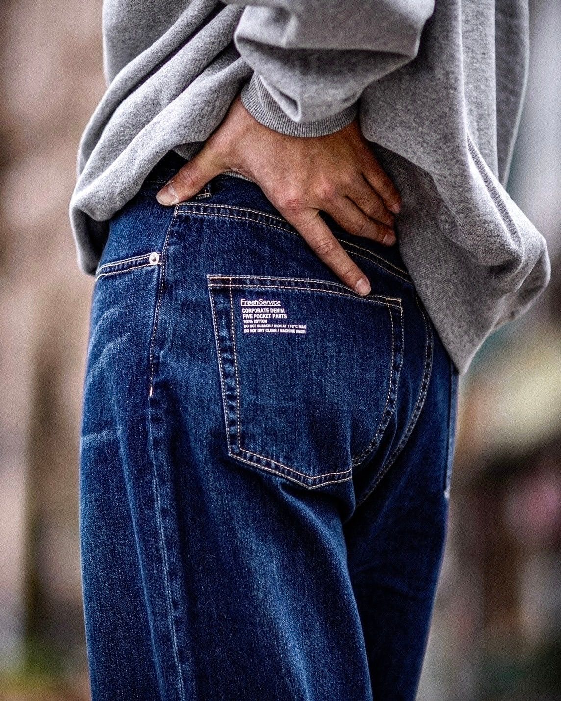 フレッシュサービス CORPORATE DENIM FIVE POCKET PANTS (FSC251-40170FB)FADE INDIGO