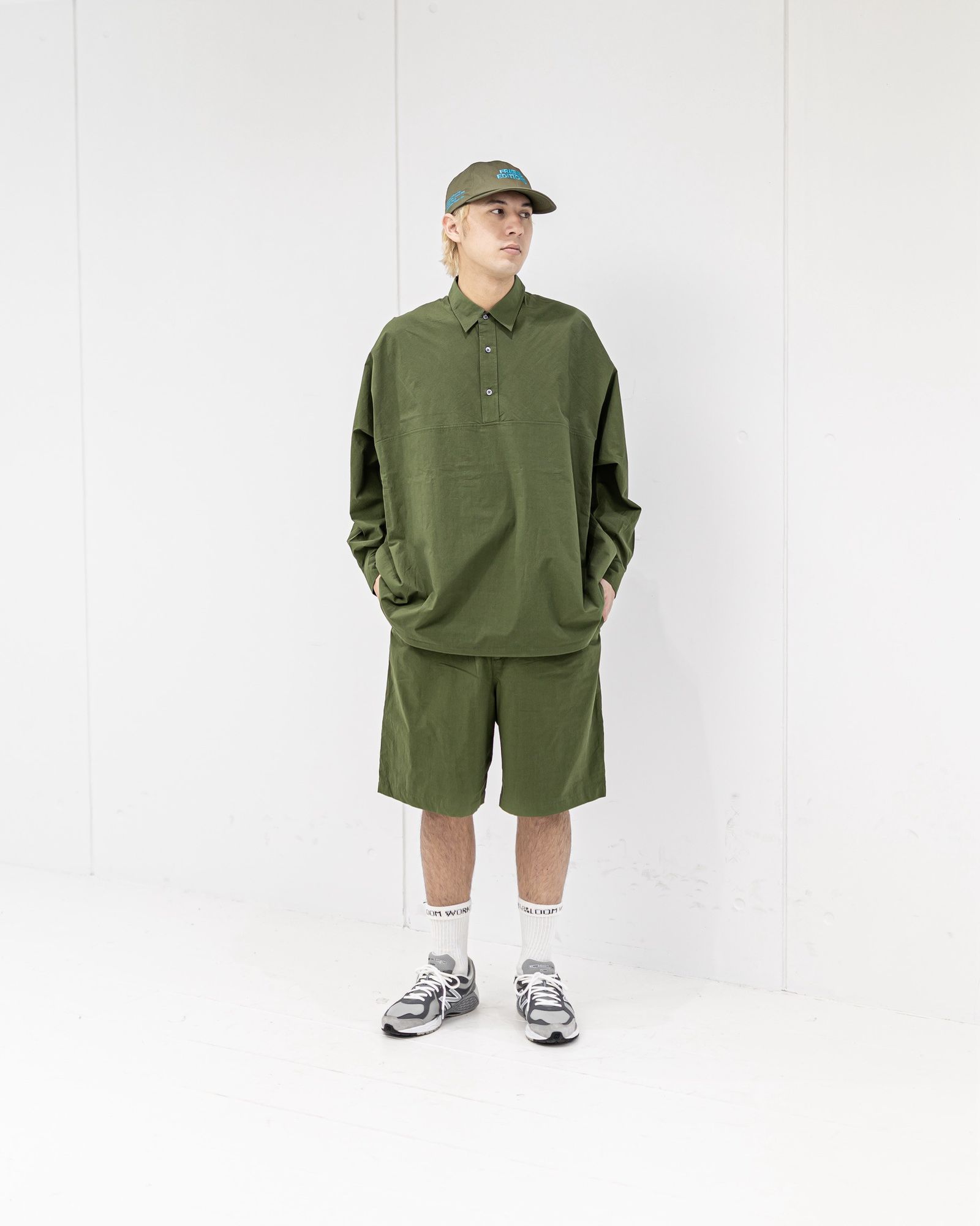 FreshService CRISP COTTON ANORAK L/S SHIRT (KHAKI) 新作発売！