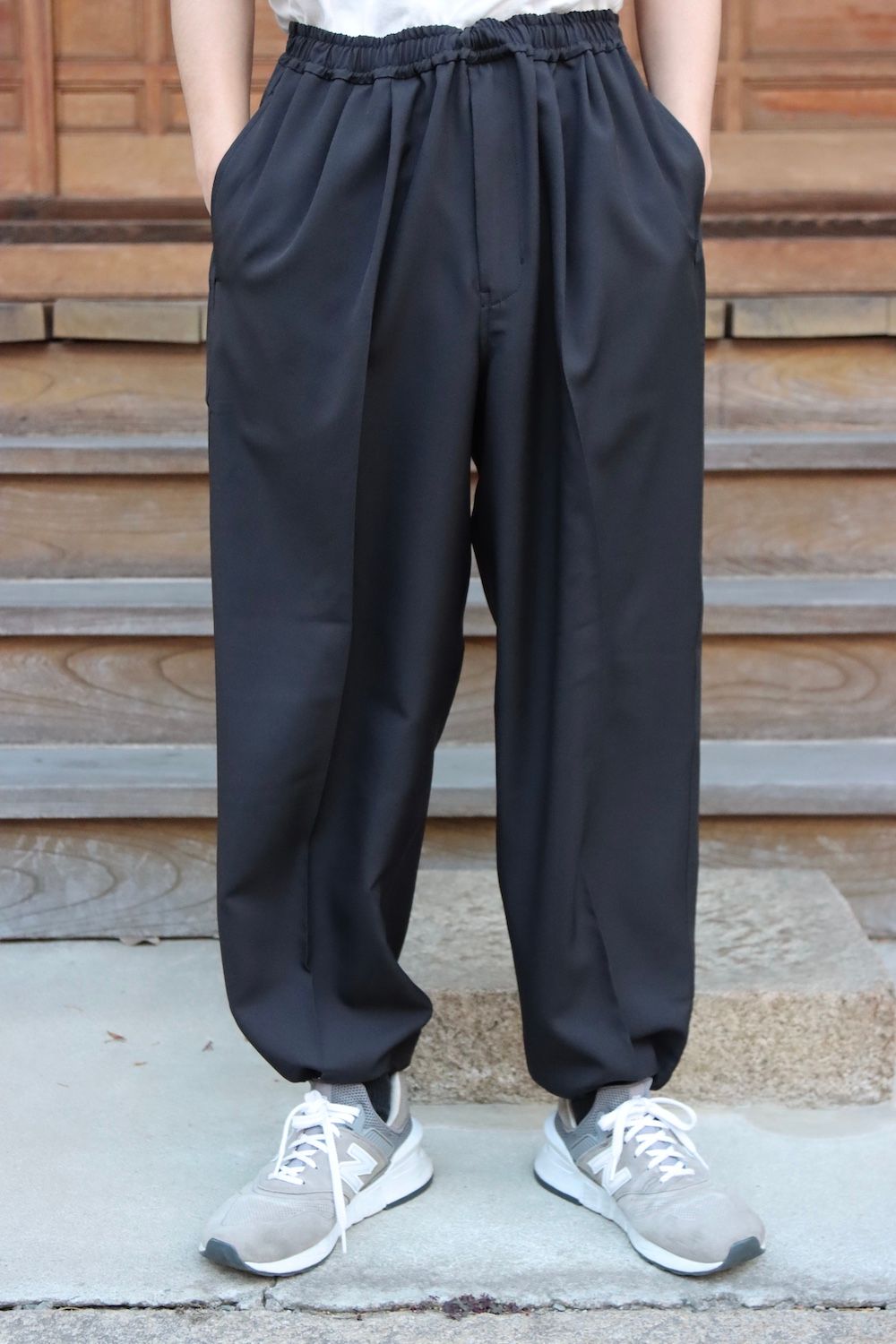 新品 1ldk Tech Wide Easy 2P Trousers Twill - ワークパンツ/カーゴパンツ