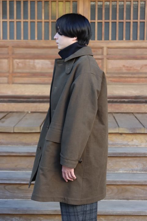 A.PRESSE  Motorcycle Half Coat"OLIVE"style