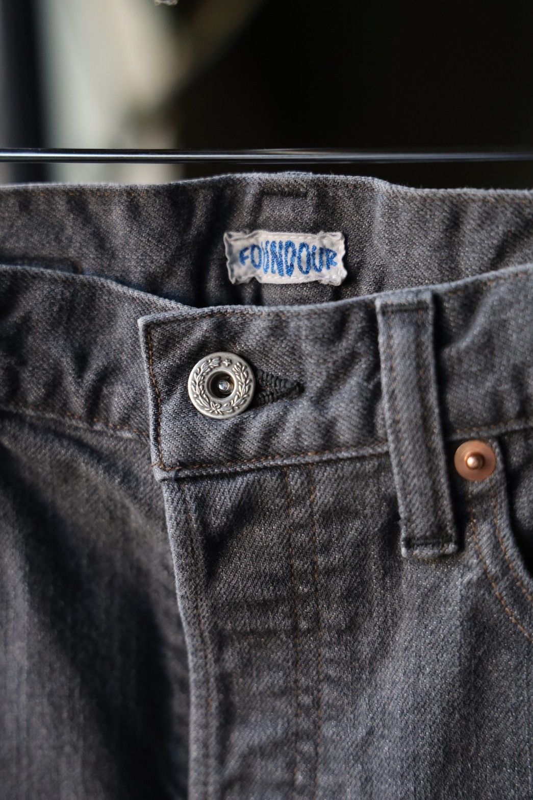 FOUNDOUR - ファウンダ 25SS BLACK DENIM PANTS(015FD251009