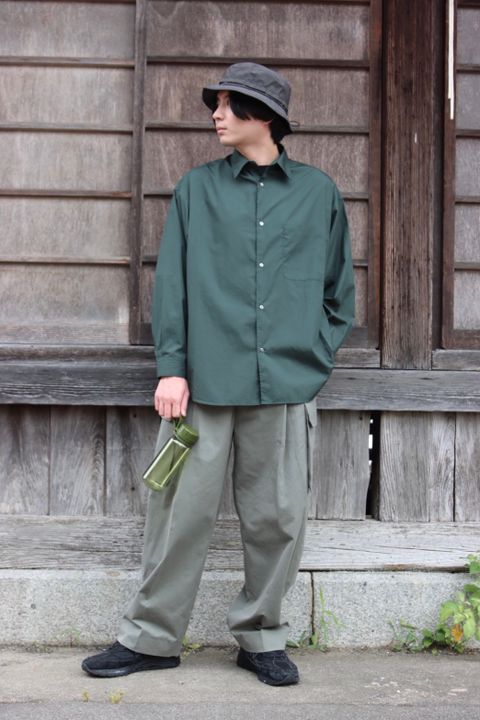 Graphpaper Broad L/S Oversized Regular Collar Shirt style.2022.7.24