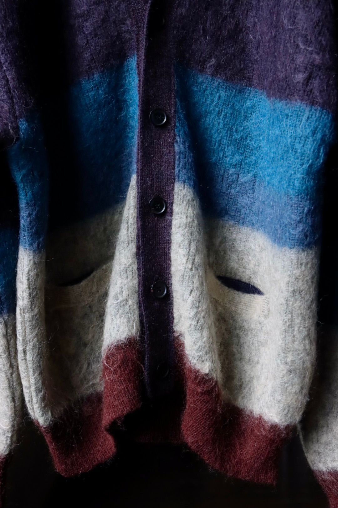 YOKE(ヨーク) / 23AW/MOHAIR BORDER CARDIGAN/モヘア