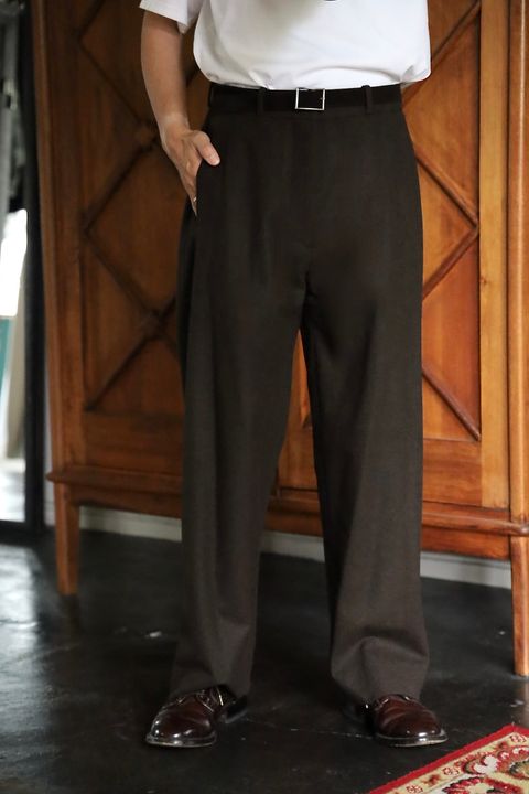 アプレッセ 2026 STYLE2 Wool Flannel Wide Trousers(26AAP-04-03)BROWN☆9月19日(土)発売！