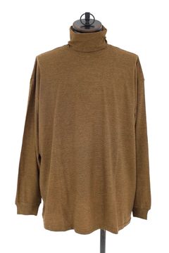 グラフペーパー Cotton Wool Ripple High Neck L/S Tee(GM263-70305)BROWN☆9月5日(土)発売！