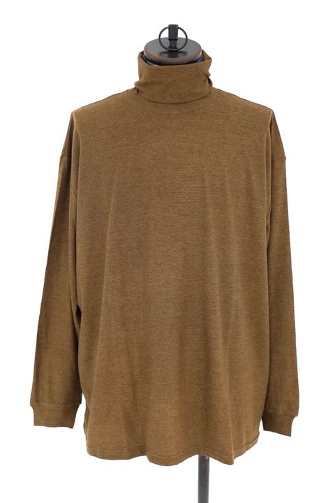 グラフペーパー Cotton Wool Ripple High Neck L/S Tee(GM263-70305)BROWN☆9月5日(土)発売！