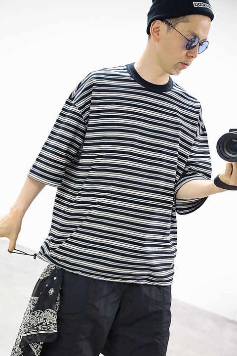 COMME des GARCONS HOMME 26SS ラッセルボーダーTシャツスタイル