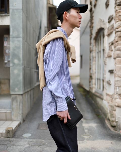 PLAY COMME des GARCONS プレイコムデギャルソン23SS STRIPED SHIRTスタイル