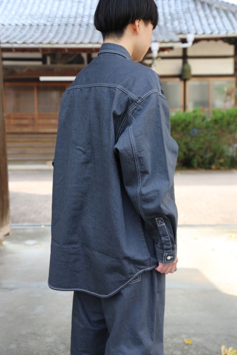 Graphpaper Denime Five Pocket Pants & Denime Regular Collar Shirt style 2020.12.14.