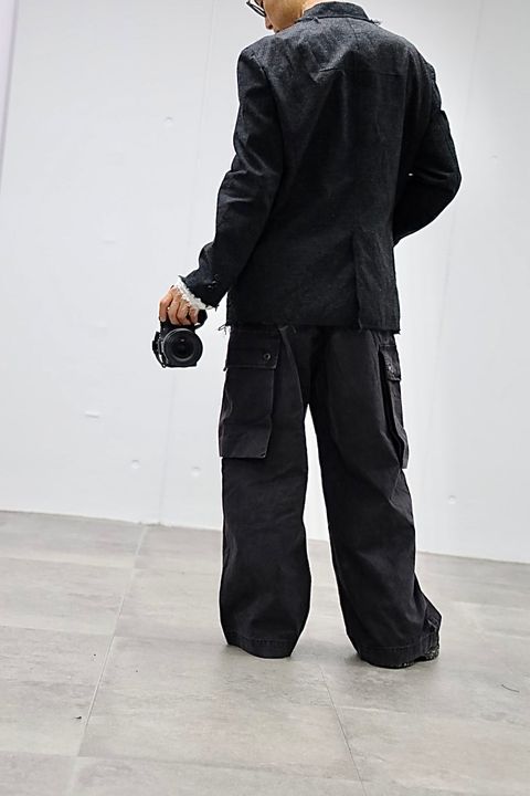 COMME des GARCONS HOMME ウールエステルヘリンボーンジャケットスタイル