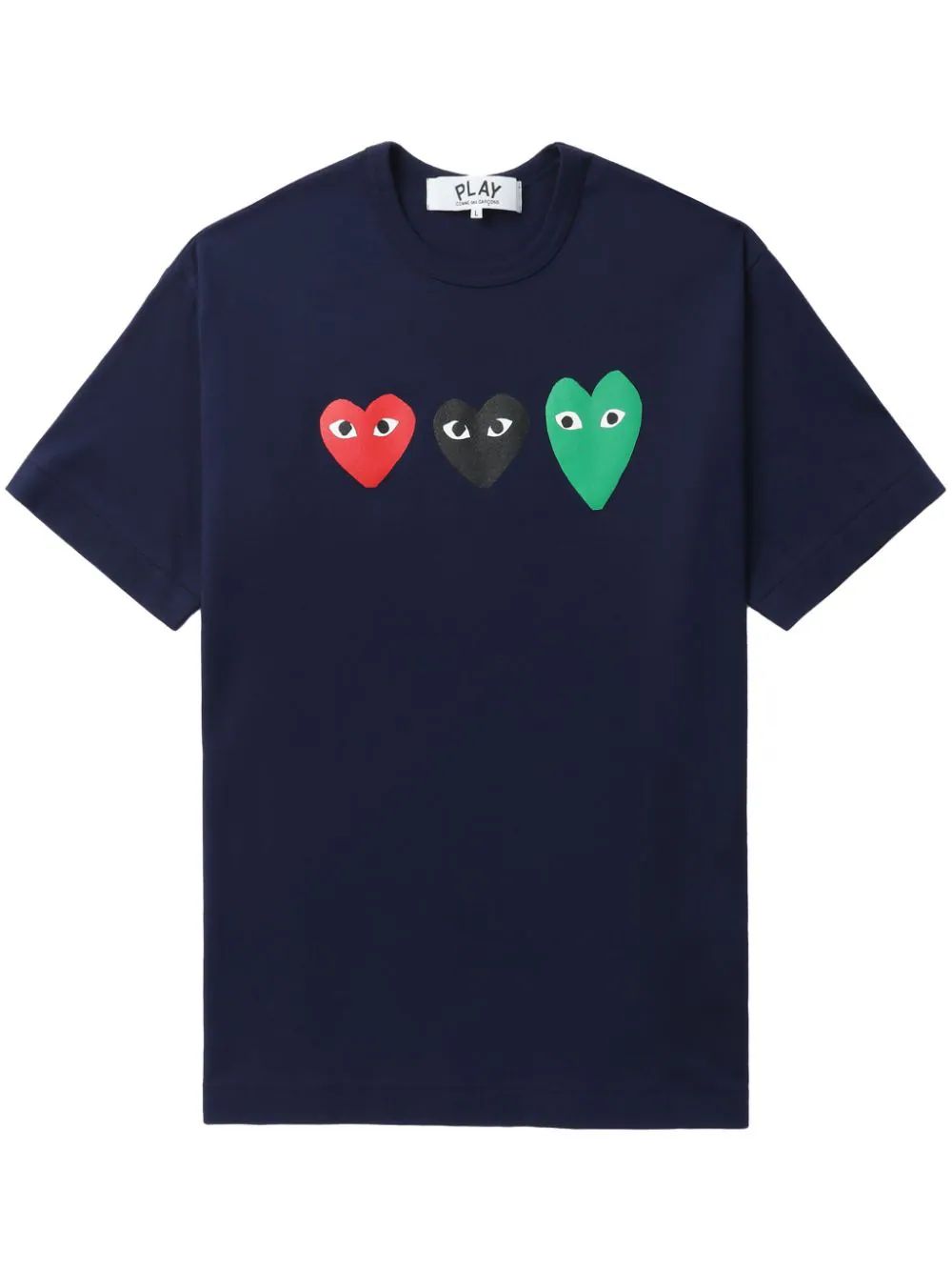 PLAY COMME des GARCONS - プレイコムデギャルソン 3HEARTロゴプリントTシャツ (Navy)☆6月1日(土)発売！ |  mark