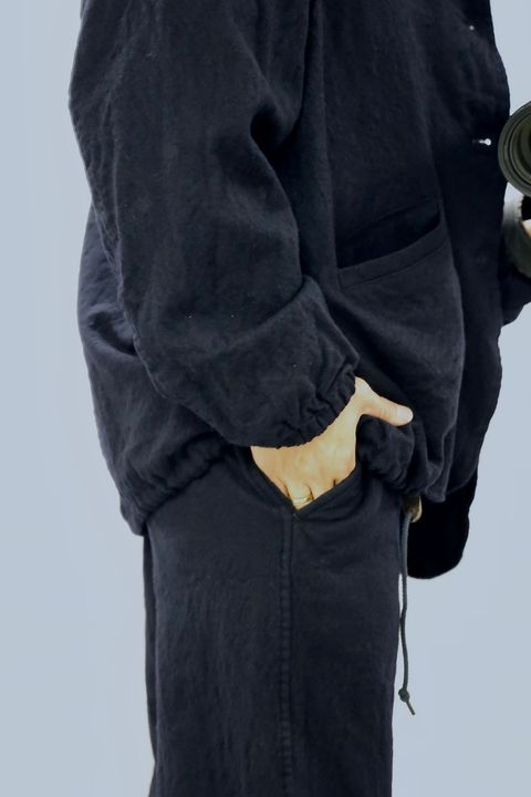 COMME des GARCONS HOMME ウールサージ製品縮絨3Bジャケットセットアップ"NAVY"スタイル2025.10.5.