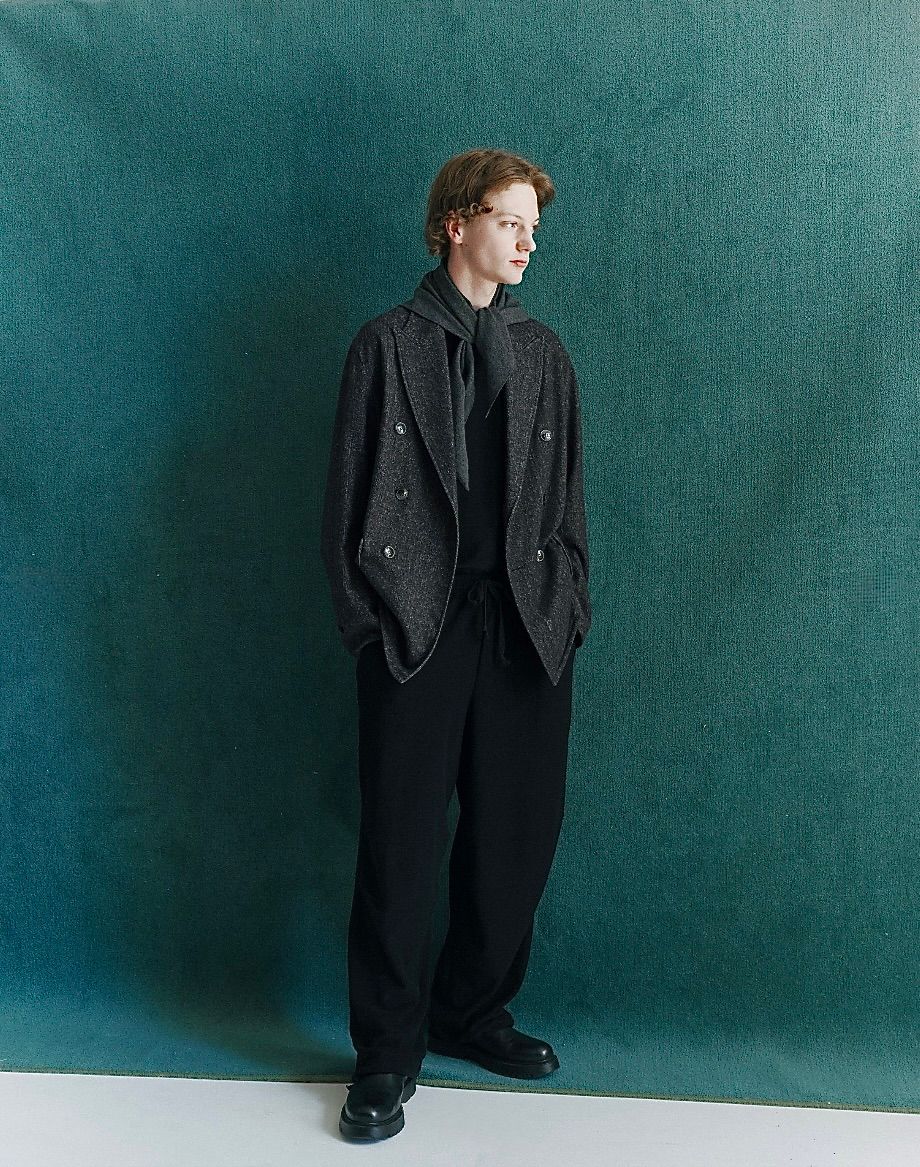 マーカ 26AW ヘビーシルクフランネル / リラックスドフィット W.B ジャケット(M26C19JK01C)HERRINGBONE☆新作発売！