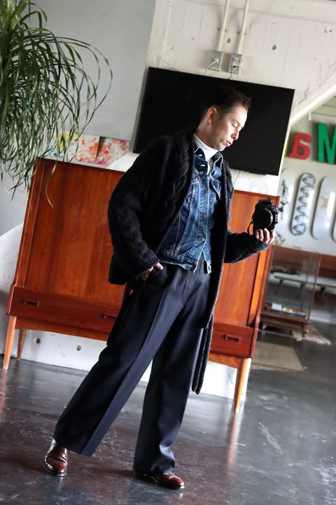 Ets.MATERIAUX マテリオ セレモニーパンツ"NAVY"size:2 style.