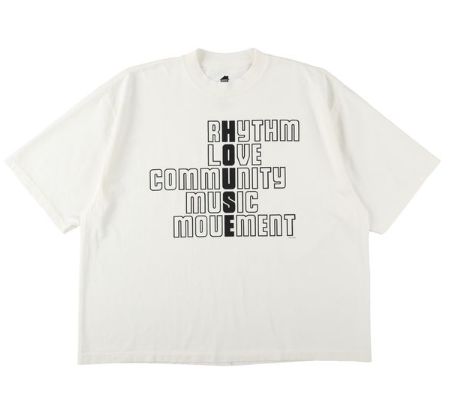 イズネスミュージック 25SS HOUSE RHYTHM T-SHIRT(IMP5_07_HOUSERHYTHMT01)WHITE