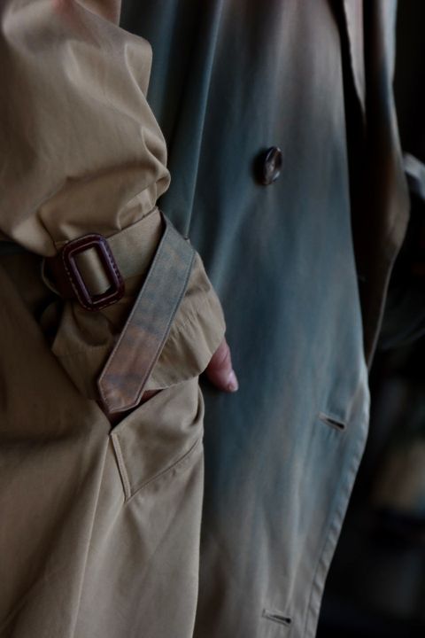 YOKE 23SS SPRAY PRINTED TRENCH COATスタイル