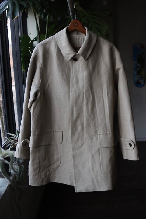 アプレッセ23SSコート Linen Half Coat(23SAP-01-06H)BEIGE