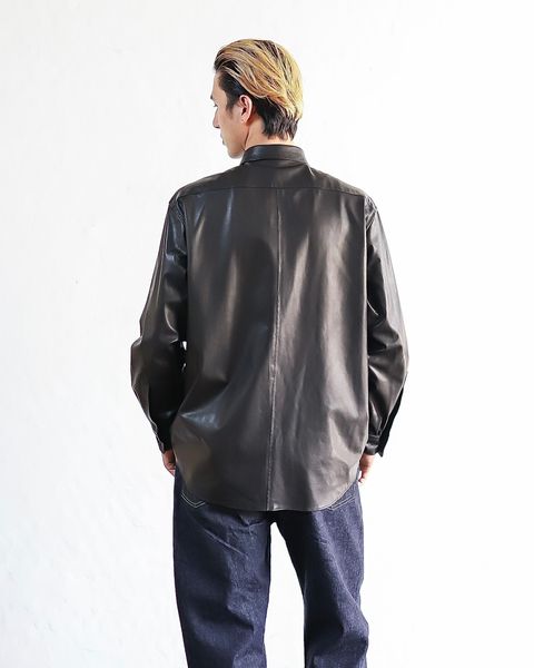 A.PRESSE Leather Regular Collar Shirt スタイル12月13日(土)新作発売！