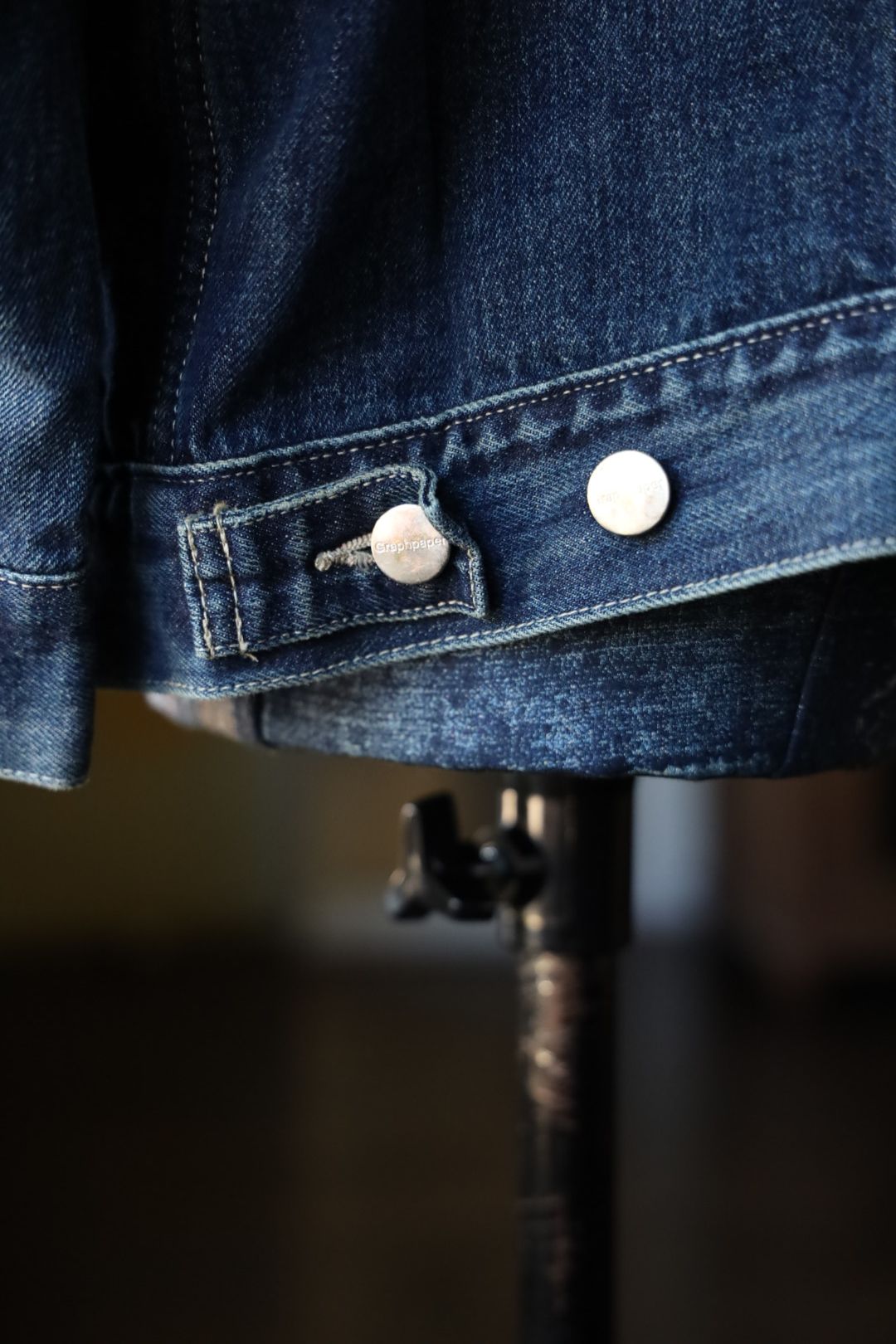 グラフペーパー 25AW Selvage Denim Trucker Jacket(GM253-20055DB)INDIGO_DARK FADE