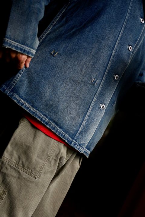 A.PRESSE US Army Vintage Denim Coverallスタイル.2024.8.24.