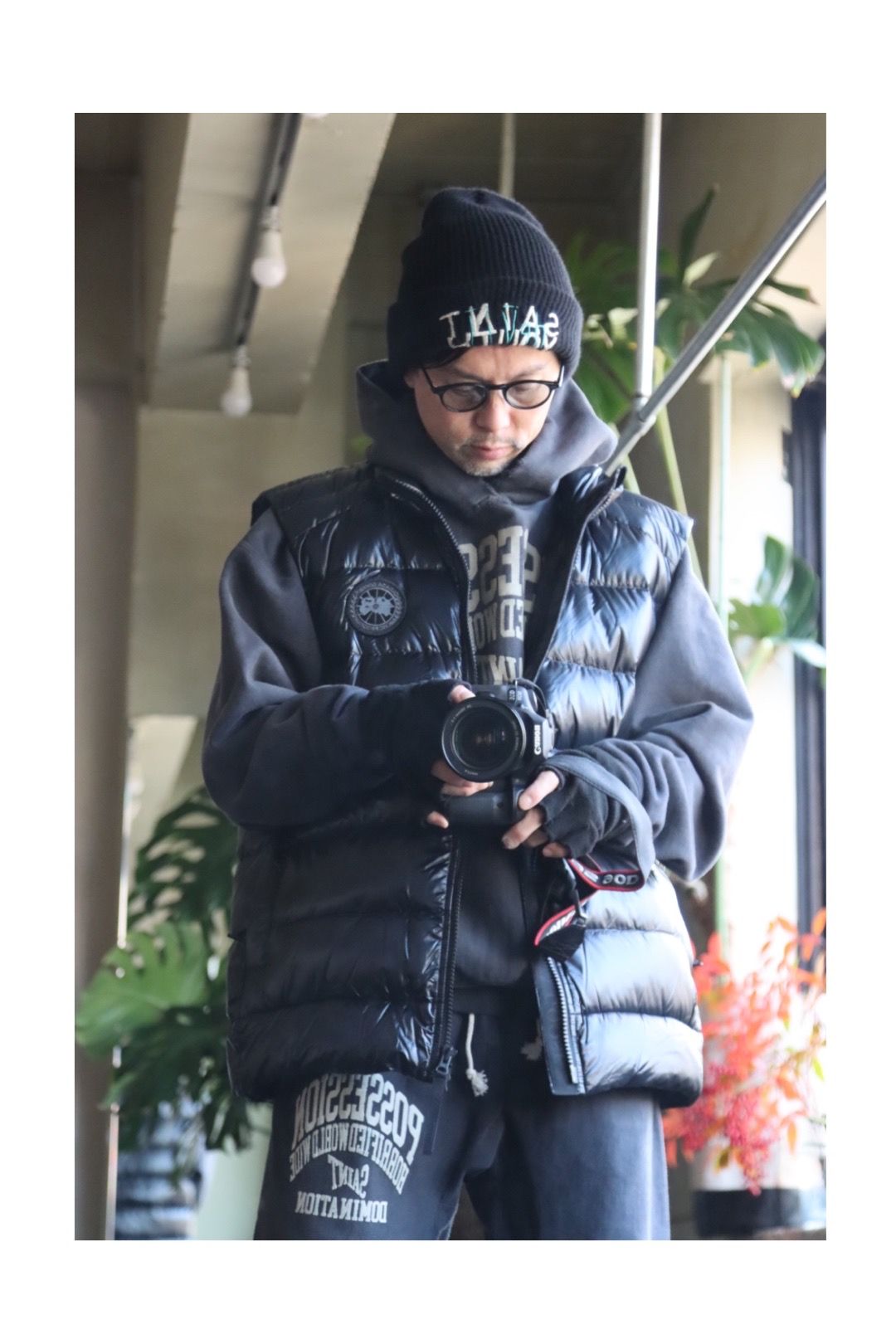 CANADA GOOSE CROFTON VEST BLACK LABELスタイル