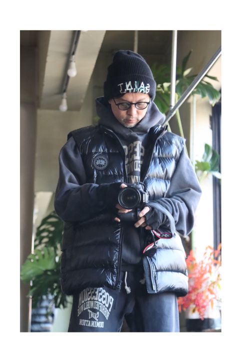 CANADA GOOSE CROFTON VEST BLACK LABELスタイル