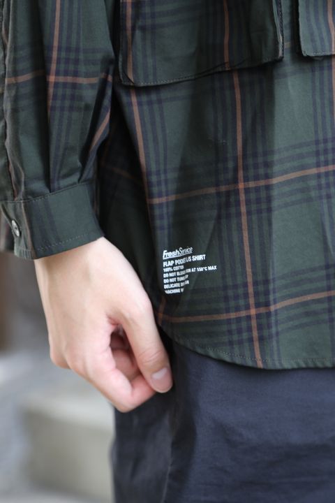 FreshService CHECK FLAP POCKET L/S SHIRT(FSW-21-SH_68) style.2021.7.24.