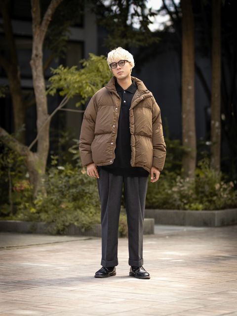 Graphpaper Garment Dyed Down Jacket (BROWN) MARKスタイル！
