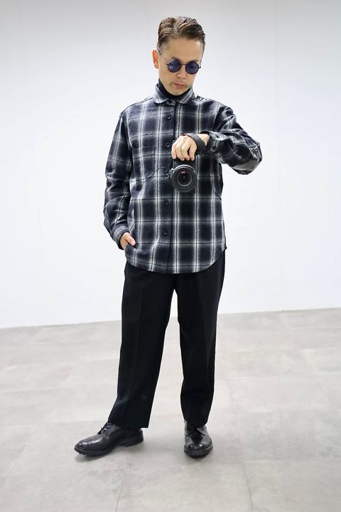 JUNYA WATANABE MAN 綿フランネルチェックコーデュロイレザーシャツスタイル2025.11.3.