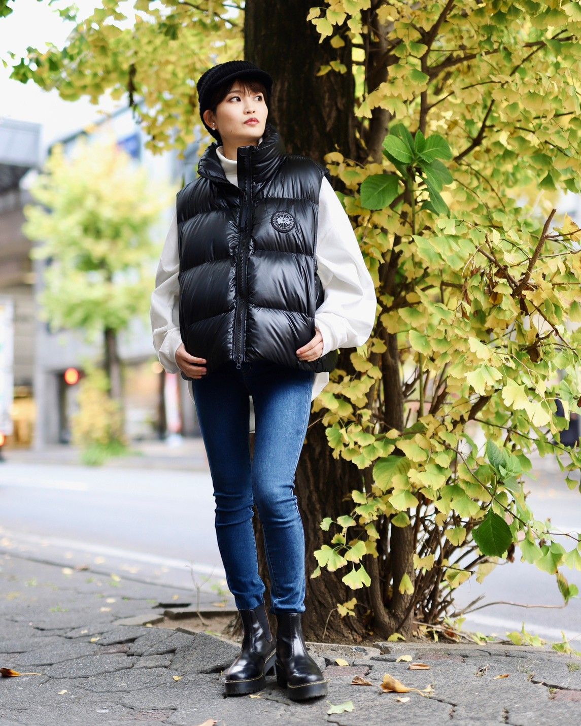 CANADA GOOSE 新作CYPRESS PUFFER VEST BLACK LABEL style