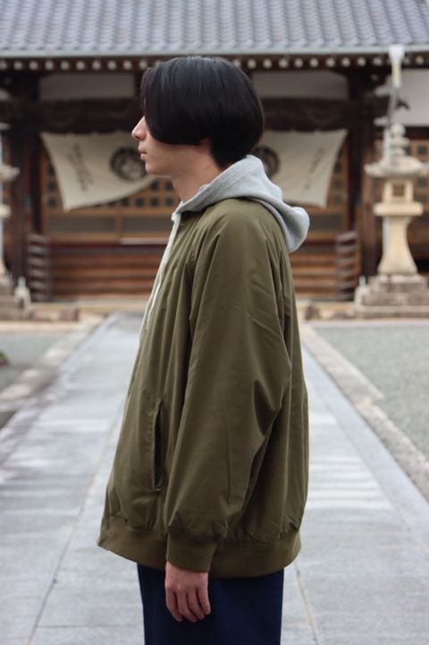 FreshService SWEAT HOODED SWING TOP"KHAKI×HEATHER GRAY"style