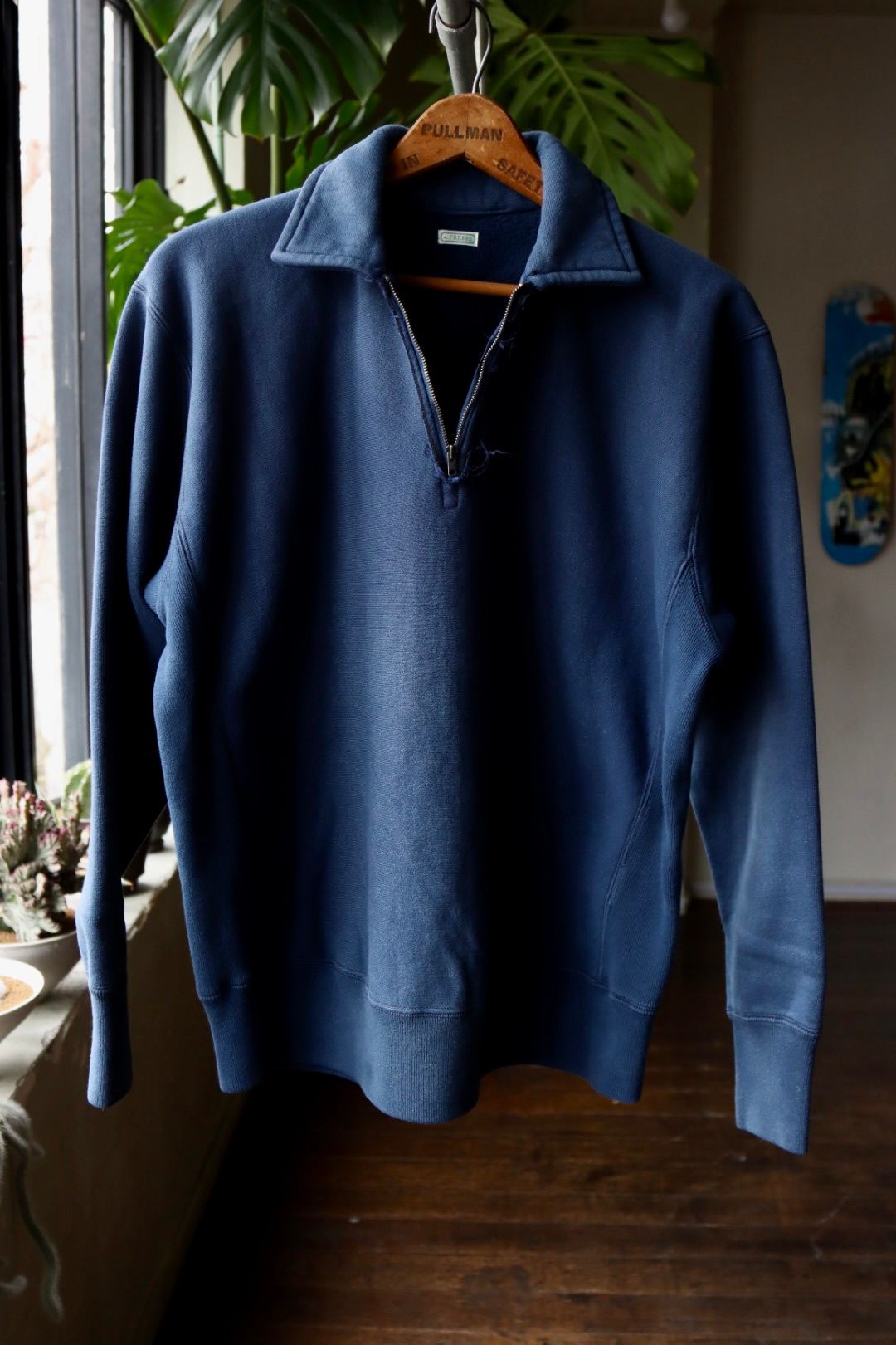 A.PRESSE - アプレッセ23SSハーフジップスウェット Vintage Half Zip  Sweatshirt(23SAP-05-01K)NAVY※2月25日(土)発売！ | mark
