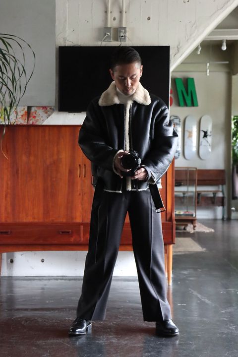 Ets.MATERIAUX マテリオ セレモニーパンツ"CHARCOAL"SIZE:1 style.