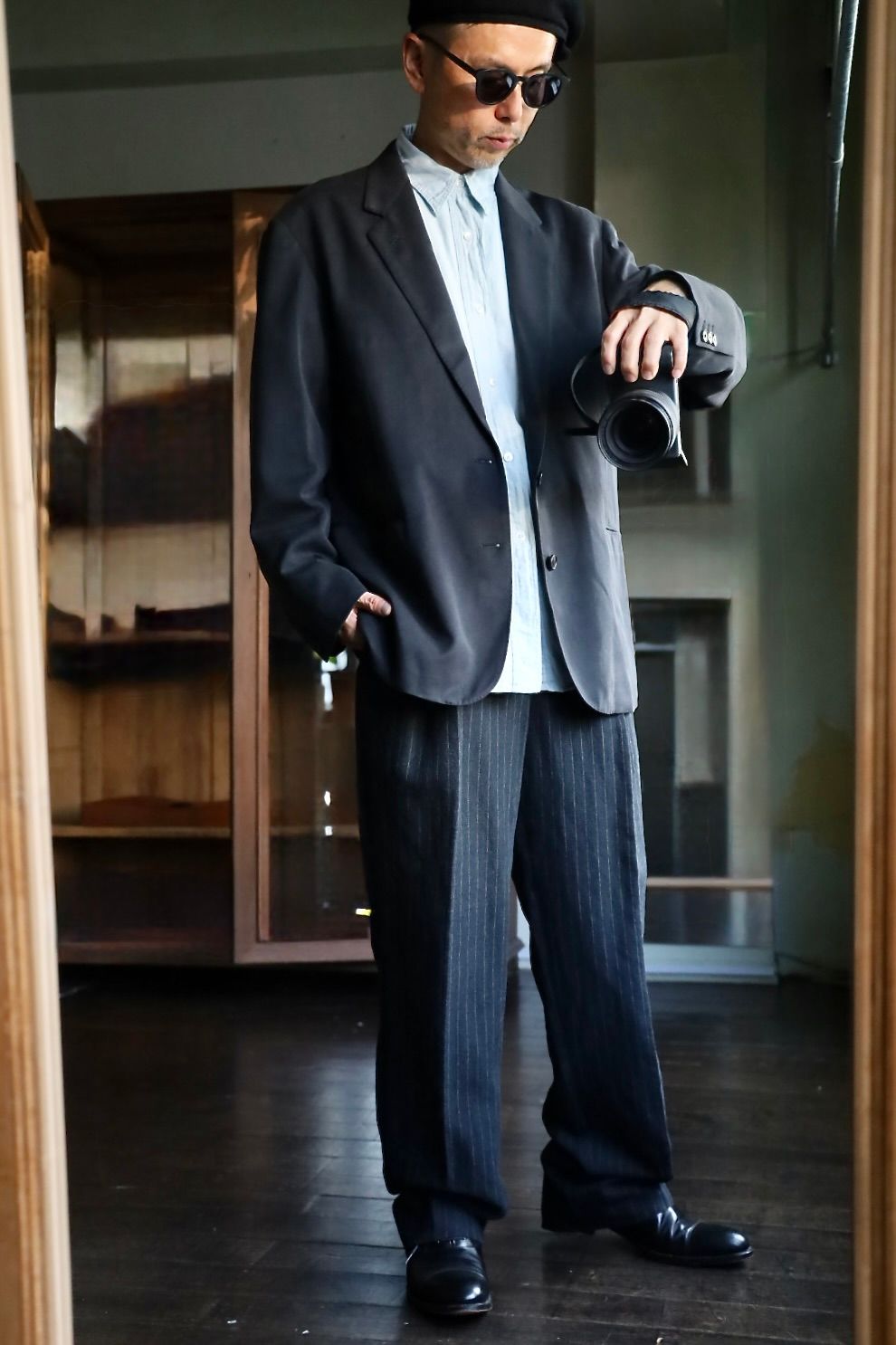 A.PRESSE 2025 STYLE2 Washed Silk Jackeスタイル2025.8.23.