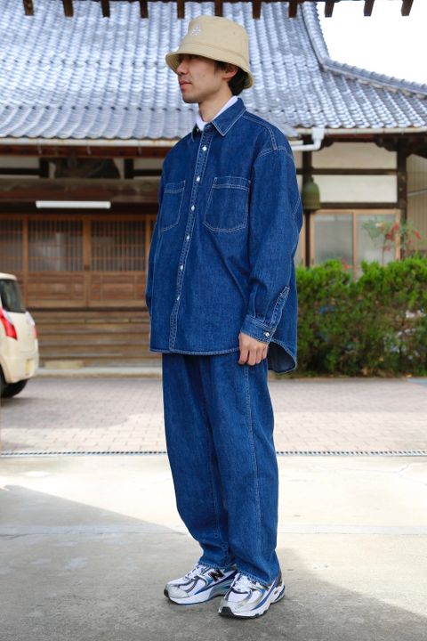 Graphpaper 2021春夏コレクション Denime Regular Collar Shirt & Denime Five Pocket Pants style.2020.12.20.