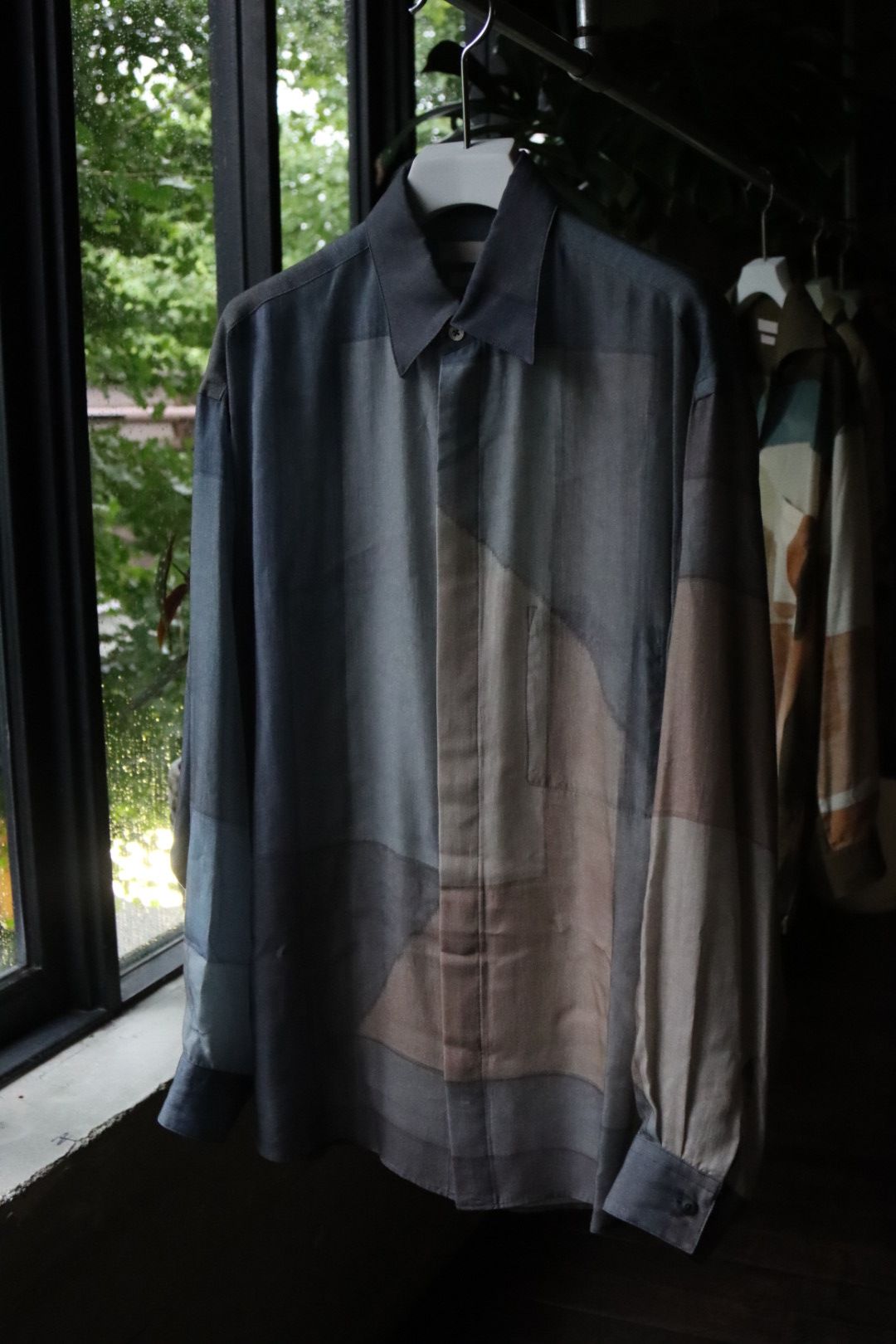 ヨーク23AW PRINTED REGULAR COLLAR SHIRT (YK23FW0558SH) NAVY★7月8日(土)発売！