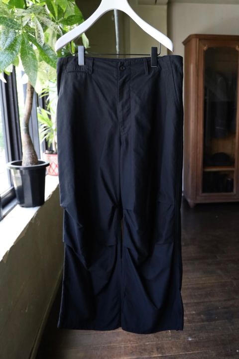 グラフペーパー 25AW Cotton Cupro Back Satin Military Pants(GM253-40345)BLACK☆9月6日(土)発売！