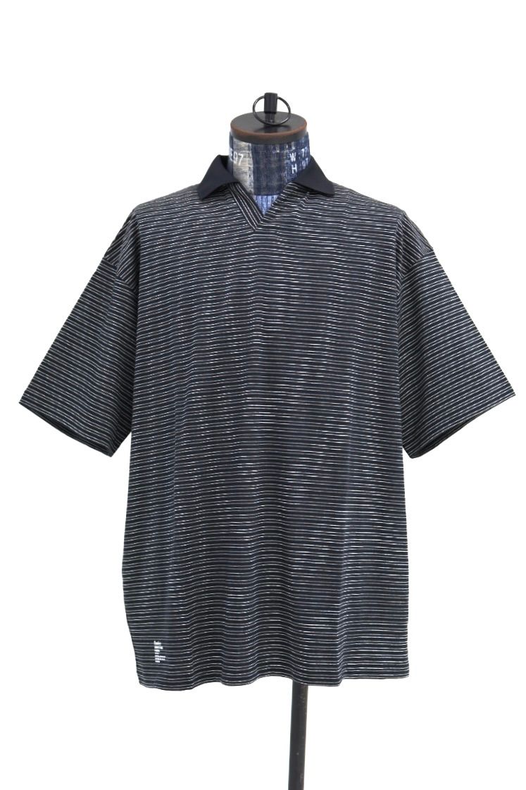 フレッシュサービス COMPACT BORDER V-NECK POLO(FSC262-70120)BLACK☆5月23日(土)発売！