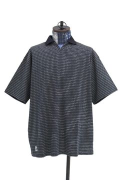 フレッシュサービス COMPACT BORDER V-NECK POLO(FSC262-70120)BLACK☆5月23日(土)発売！