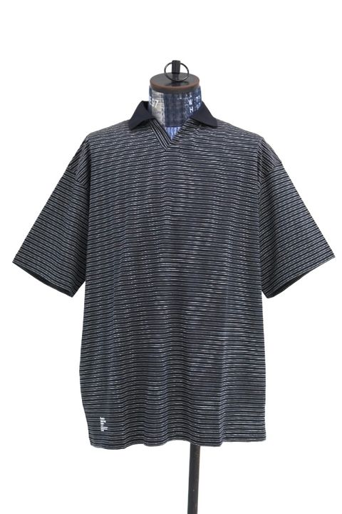 フレッシュサービス COMPACT BORDER V-NECK POLO(FSC262-70120)BLACK☆5月23日(土)発売！