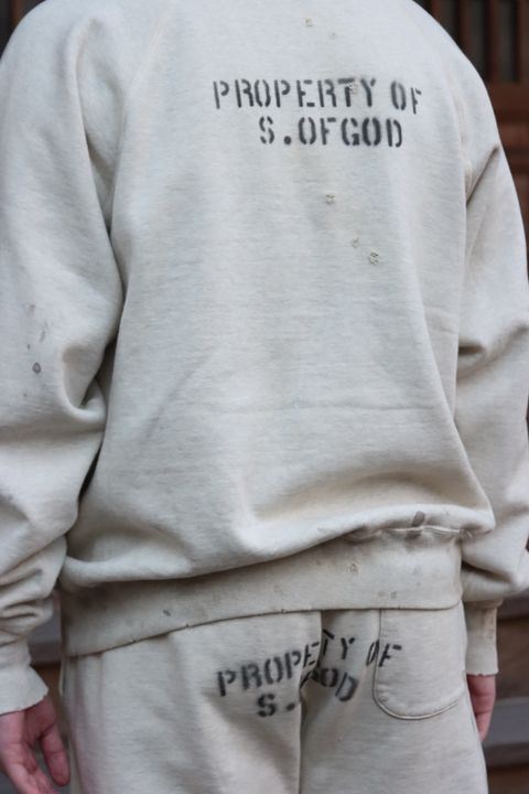 ©SAINT M×××××× 22SS RGLN SWT SH_BBY MCHAELベビーマイケルスウェット"GREY"style.