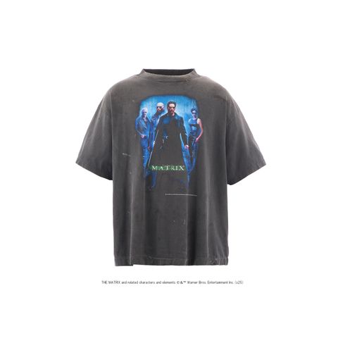 セントマイケル Tシャツ THE MATRIX GREEN_SS TEE(SM-HR1-0000-C42)BLACK