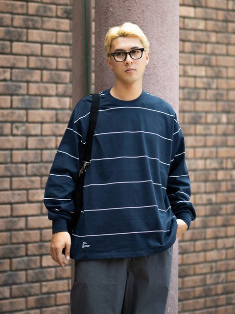 FreshService PIN BORDER L/S TEE(FSC263-70089)NAVYxWHITE ☆8月15日(土)新作発売！