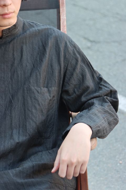 YOKE IN STRIPE SLEEPING SHIRT JACKET style.2022.5.4